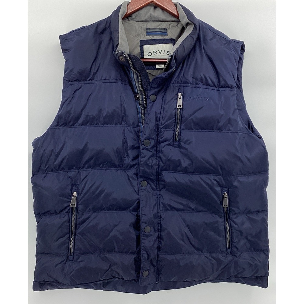 Orvis Men's XLarge Down Puffer Vest Blue Duck Down Classic Collection Outdoor
